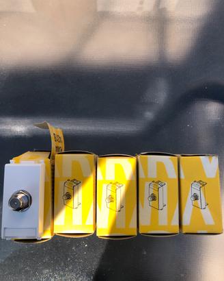 Presa coassiale tipo F femmina bianco