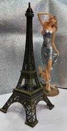 Torre Eiffel in metallo, cm 25 scritta Paris