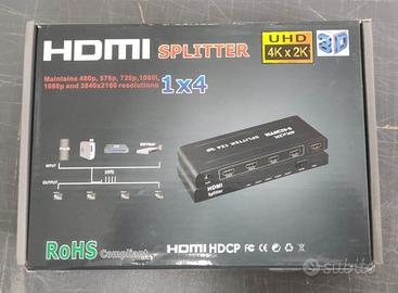 Splitter HDMI 1 ingresso 4 uscite 4K 3D completo
