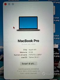 MacBook Pro 13” M1 2020 – 8GB RAM – SSD 512GB