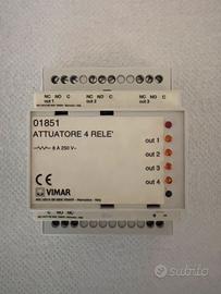 Vimar 01851 Attuatore con 4 uscite a Relè