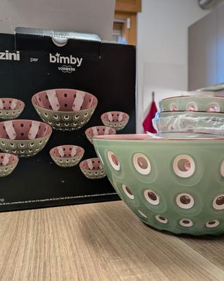 Set mix ciotole Guzzini Murrine verdi per bimby