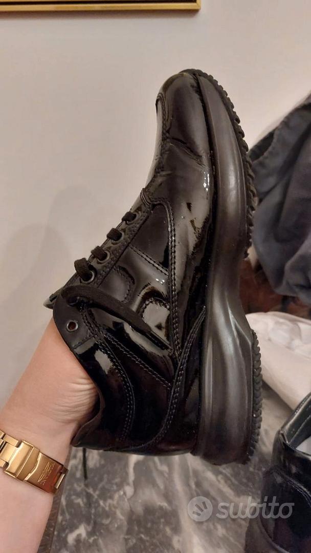 Sneakers donna Hogan Interactive vernice nera – Abbigliamento