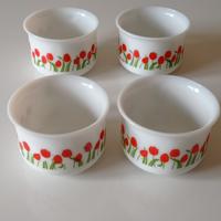 Set 4 Tazze da latte della vetreria Cerve vintage 