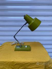 Lampada vintage space age design metallo verde