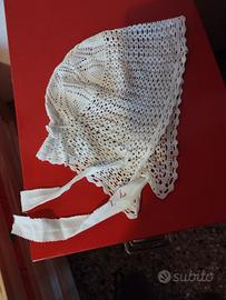 CUFFIA notte cotone uncinetto NUOVA