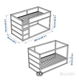 Letto ikea reversibile kura