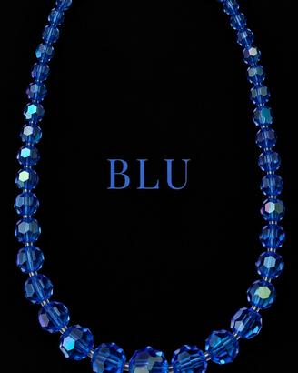 Collana vintage in argento e vetro Aurora 60s
