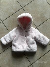 Giacca neonata, 6/9 mesi, rosa finta pelliccia