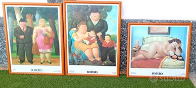 TRE GRANDI QUADRI DI F. BOTERO con cornice