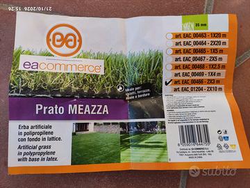 Erba sintetica 2*3m prato Meazza ottime condi
