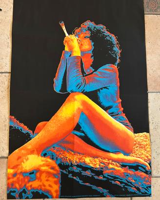 Poster psichedelico Vintage 1971 serigrafia