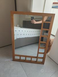 specchio in legno 