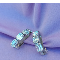 Vintage orecchini clips Sharra Pagano cristalli