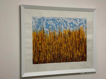Quadro campo di pane - Mario Schifano ORIGINALE