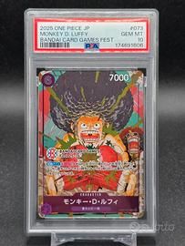  PSA 10 Monkey D. Luffy OP07-073 Bandai Card Games