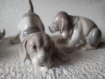 Tre cuccioli ceramica Lladró