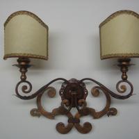 Lampada da Parete a 2 Luci - Ferro Battuto Vintage