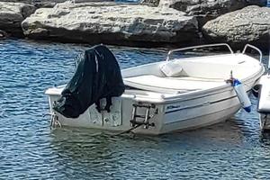 BARCA 4,5 mt  IN VETROERESINA + MOTORE MERCURY 20