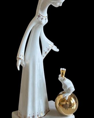 Statuetta la principessa e il ranocchio vintage