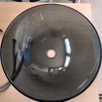 lavabo in vetro più rubinetto 