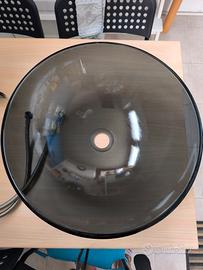 lavabo in vetro più rubinetto 