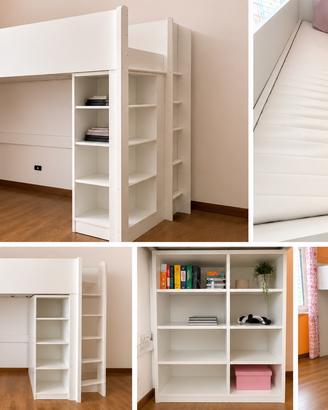 Letto a soppalco Ikea SMASTÅD con materasso