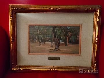 Quadro Piero VACCARI BOSCO olio su tavola