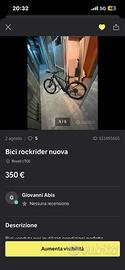 Bici mtb nuova