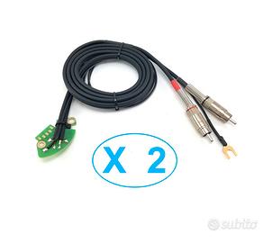 2 Cavi Phono RCA per Technics SL 1200 1210 MK2