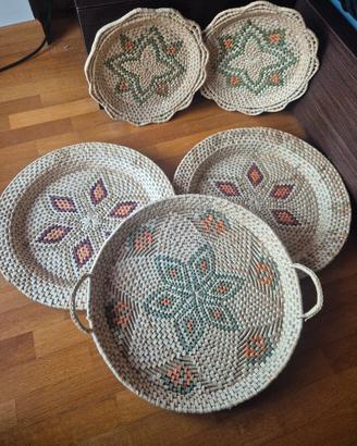 vassoi in rattan