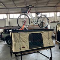 Tenda da Tetto con barre porta Biciclette