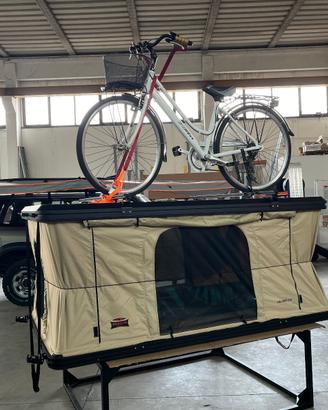 Tenda da Tetto con barre porta Biciclette