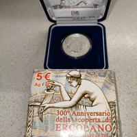 Moneta anniversario scoperta Ercolano FDC