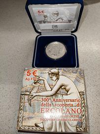 Moneta anniversario scoperta Ercolano FDC