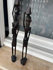 3 Statue intagliate in legno
