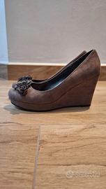 Zeppe Décolleté 'OBSEL' - Camoscio/Tortora - n.40