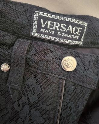 Versace pantalone ricamato