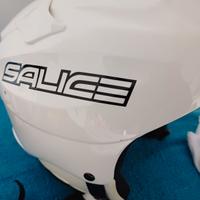 Casco sci SALICE con maschera UVEX- guanti REUSCH