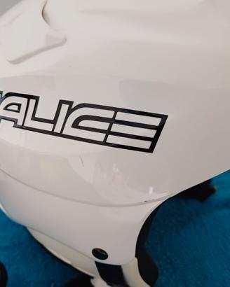 Casco sci SALICE con maschera UVEX- guanti REUSCH