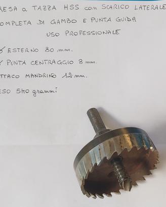 Fresa a Tazza HSS Ø 80 mm