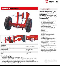 Carrello Würth EasyDoor-TrasportoPorte e Pannelli