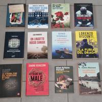 Lotto libri 12 romanzi thriller gialli vari autori