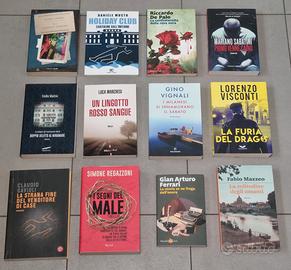 Lotto libri 12 romanzi thriller gialli vari autori