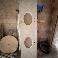 doppio lavandino in marmo