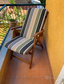 Sedia relax per giardino o balcone