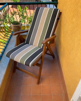 Sedia relax per giardino o balcone