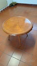 Tavolino in legno rotondo vintage