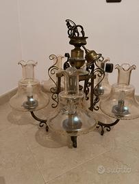 Lampadario vintage a 6 luci