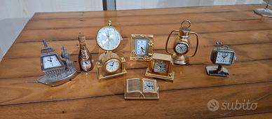 9 Orologi Miniatura Collezione "Le Temps"